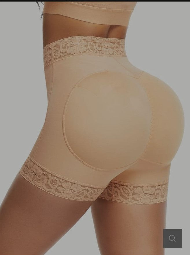 High Waist Lace Butt Enhancer Panty Curve Smoothing